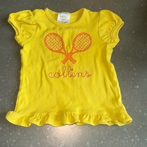 Collins Tennis Monogrammed shirt EUC 5T